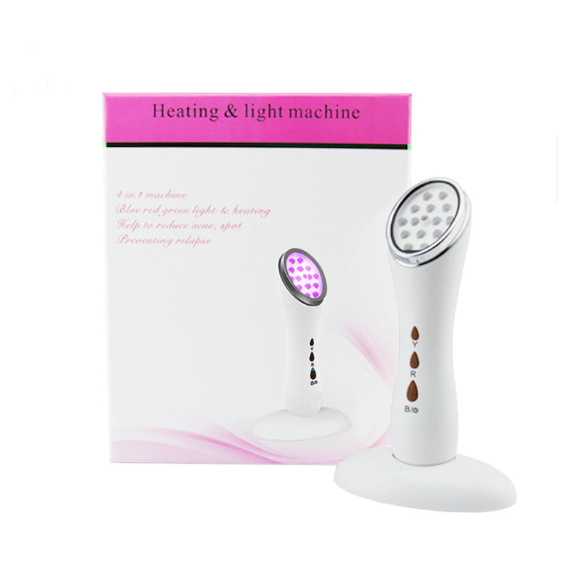 Three-color LED anti-inflammatory and acne photothermal beauty instrument