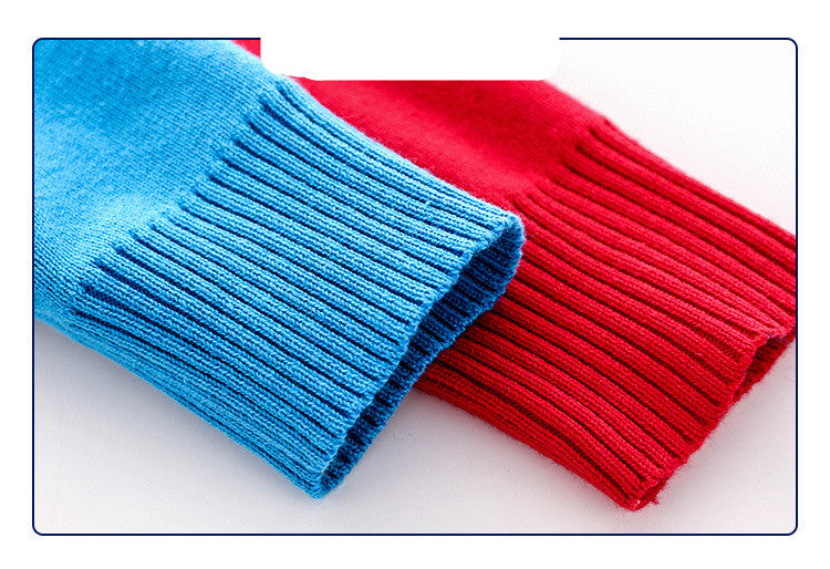 Korean Version Of Robot Boy Crew Neck Pullover Sweater