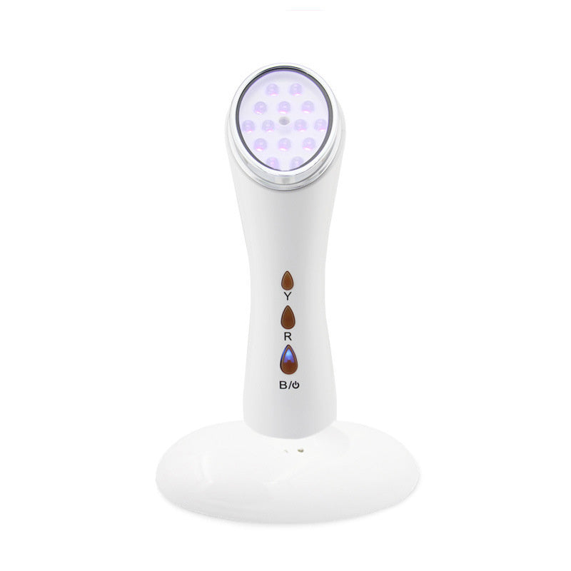 Three-color LED anti-inflammatory and acne photothermal beauty instrument
