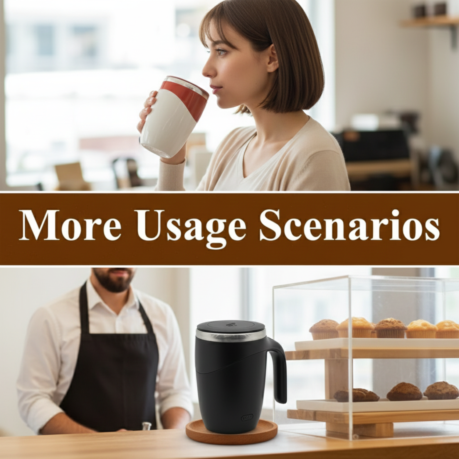 Magnetic Stirring Coffee Cup