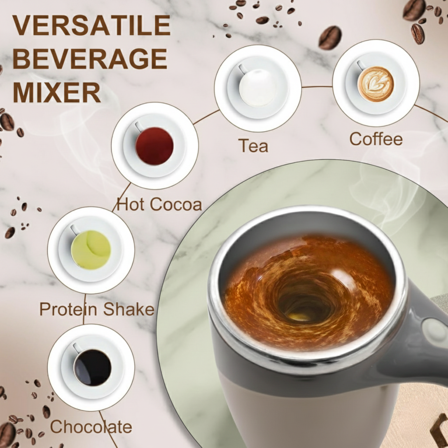 Magnetic Stirring Coffee Cup