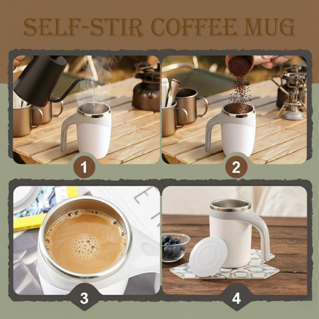 Magnetic Stirring Coffee Cup